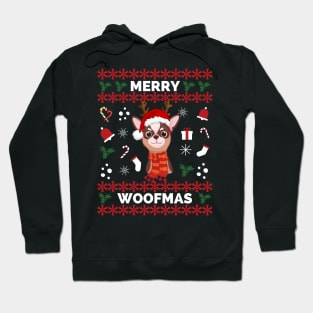 Chihuahua Dog Merry Woofmas Christmas Gift - Chihuahua Funny Holiday Christmas - Chihuahua Funny Holiday Christmas Celebration - Chihuahua Lover Gifts Hoodie